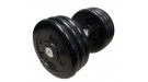 Гантель чёрная, неразборная, с вращающающейся хромированной ручкой, 31 кг Гантель чёрная, неразборная, с вращающающейся хромированной ручкой, 31 кг
