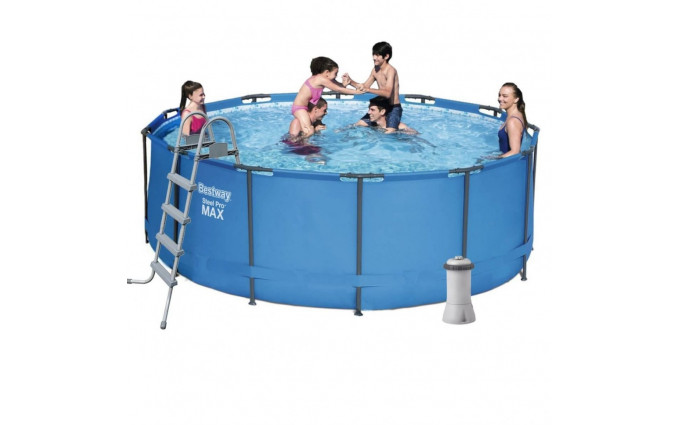 Бассейн каркасный круглый STEEL PRO MAX 366х120 см, фильтр-насос, лестница (5614S) Бассейн каркасный круглый STEEL PRO MAX 366х120 см, фильтр-насос, лестница (5614S)