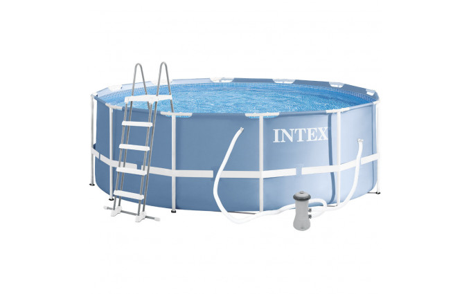 Бассейн каркасный в комплекте с фильтр-насосом и лестницей 26718FR Бассейн каркасный в комплекте с фильтр-насосом и лестницей 26718FR